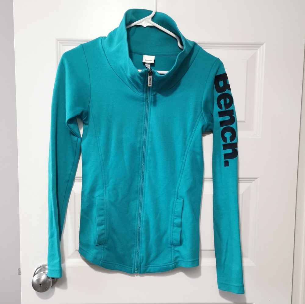 Bench zip up mock neck sweater